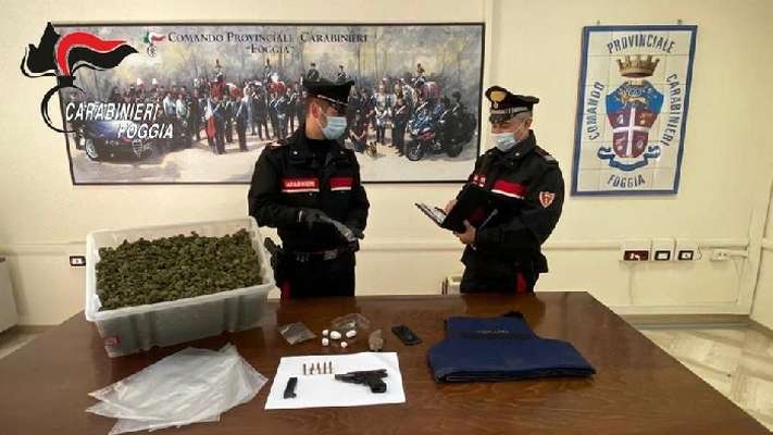 Foggia, blitz dei Carabinieri in una abitazione di Piazza Padre Pio: arrestato 35enne