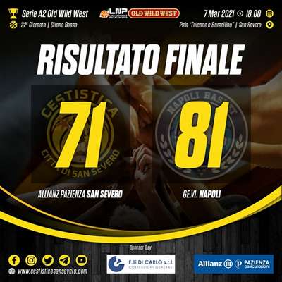 Napoli troppo forte per una volenterosa Cestistica San Severo ko 71-81