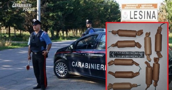 Lesina: giovane marocchino arrestato per detenzione di candelotti esplosivi