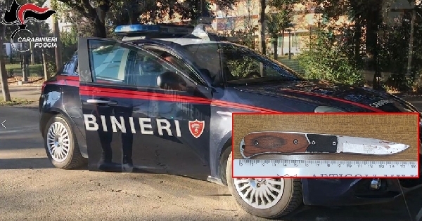 Foggia, accoltellamento nei pressi di piazza Cavour. Aggressore trovato in zona stazione e arrestato dai Carabinieri per tentato omicidio