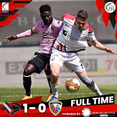 Il Foggia paga alla distanza la fatica e viene battuto 1-0 dal Palermo nel finale