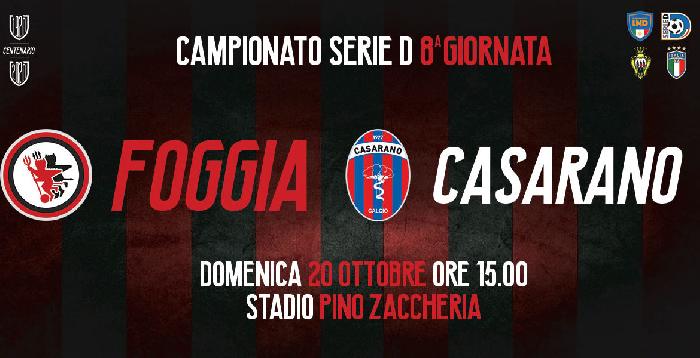 Calcio Foggia 1920-Casarano; già  in vendita i tagliandi