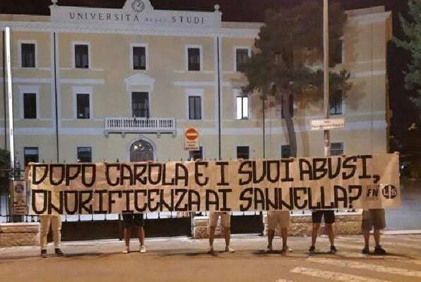 Caso Rackete, Forza Nuova contraria al documento dell'Università : Docenti anti-italiani