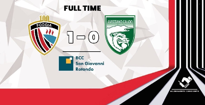 Calcio Foggia 1920: basta un gol di Calemme per battere l'Avezzano