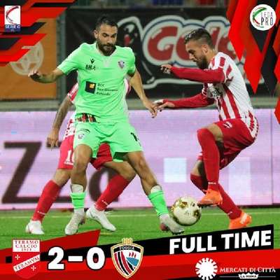 A Teramo termina la serie positiva del Foggia battuto 2-0 dai padroni di casa