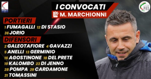 Calcio Foggia 1920-Ternana, i convocati di Marchionni