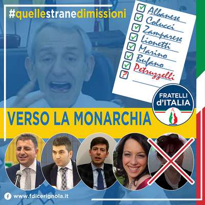 Dimissioni Petruzzelli, FdI Cerignola: "Via altro assessore, mentre volano gli avvisi di garanzia"