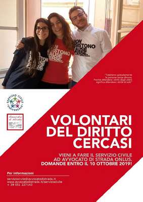 Servizio civile con gli Avvocati di strada, domande entro il 10 ottobre