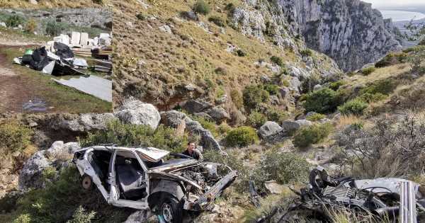 Ripuliscono valle degli eremi di Pulsano dalle carcasse delle auto, Eroi