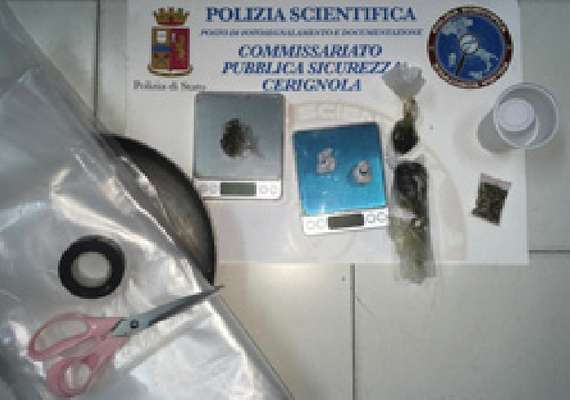 Cerignola, in casa hashish, cocaina e marija. Arrestato 32enne pregiudicato