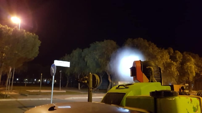 Ore di sanificazione, le lunghe notti dell'Amiu per le strade foggiane