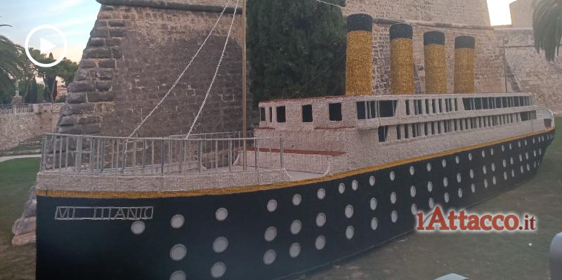 Luci del Golfo 2022, il Titanic nel fossato del castello svevo-angioino di Manfredonia