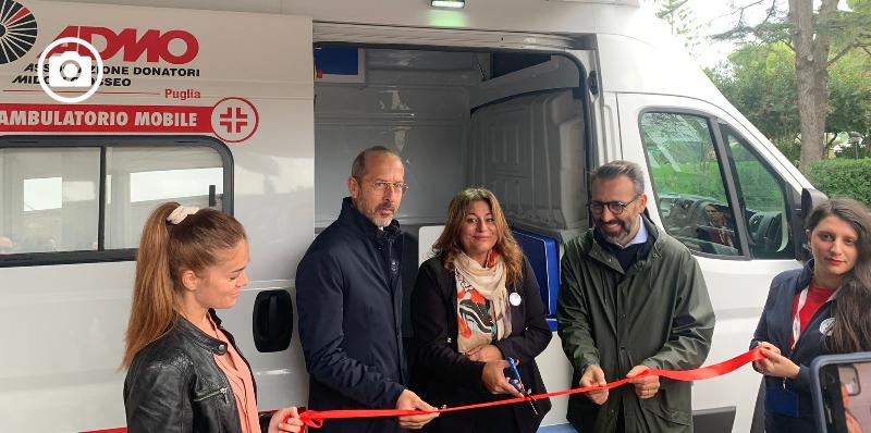 Arriva in Puglia il primo ambulatorio mobile destinato a reclutare potenziali donatori di midollo