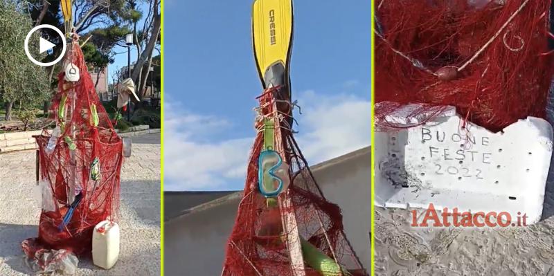 Albero di Natale con rifiuti dal mare, dalle Isole Tremiti un forte appello per tutelare la biodiversità