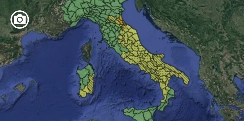 Maltempo, allerta meteo gialla su tutta la Puglia in vigore per 28 ore