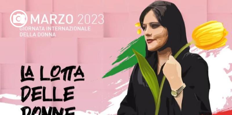 “Libertà per le donne iraniane”, da Orsara cartoline all’Ambasciata della Repubblica Islamica dell’Iran